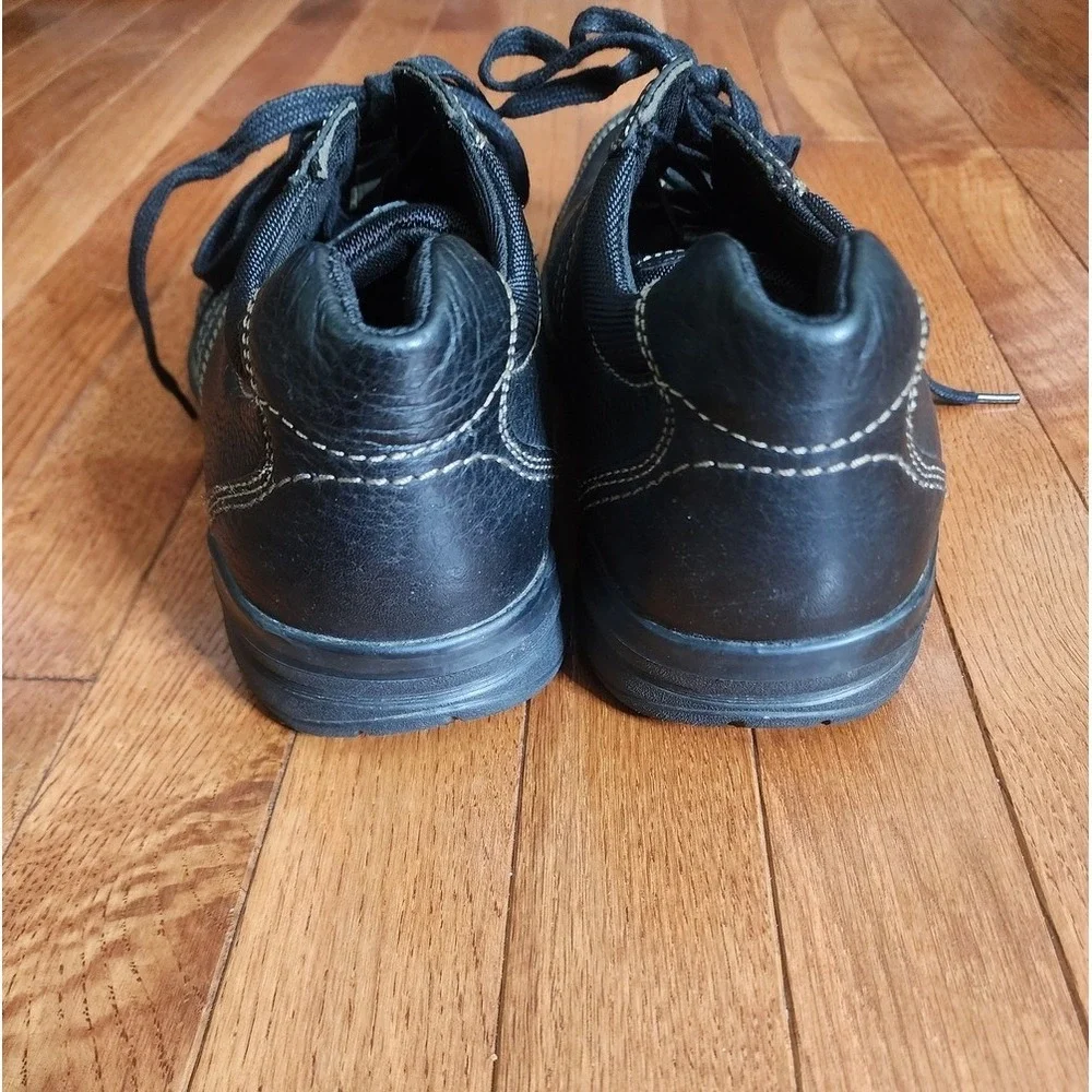 Clarks Collection Men's Split Toe Casual Black Leather Lace Up‎ Shoes Oxfords 12